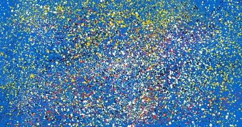 Paint Splash Background on Blue Background Stock Illustration