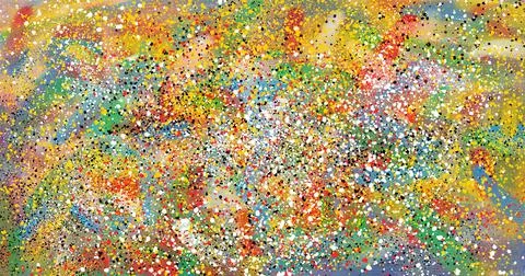 Paint Splash Background on Canvas Background Stock Illustration