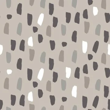 Paint splash brushstrokes seamless vector gray brown pattern. Illustrazione stock