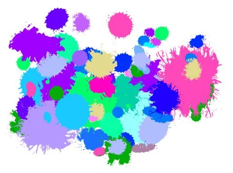 Paint splash. Cold gamma. Stock Illustration