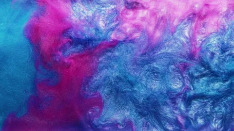 Paint splash colorful smoke cloud ink pink blue Stock Footage 148378247