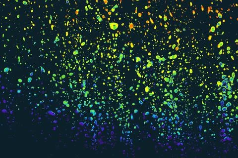 Paint splash effect on a glass on black background Stock Illustration