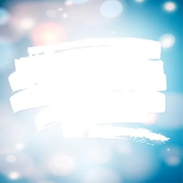 Paint splash frame for text on abstract bokeh background Stock Illustration