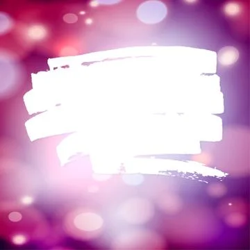 Paint splash frame for text on abstract bokeh background Stock Illustration