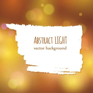 Paint splash frame for text on abstract bokeh background Stock Illustration
