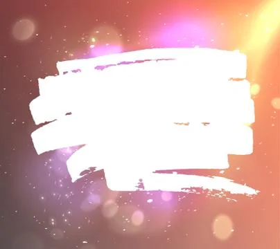 Paint splash frame for text on abstract bokeh background Stock Illustration