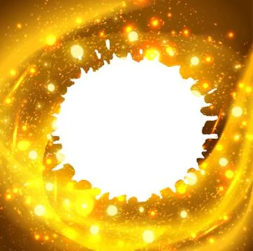 Paint splash frame for text on abstract bokeh background Stock Illustration