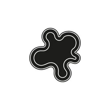 Paint splash icon, ink splatter illustration Ilustración de archivo