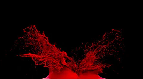 Paint splash red Stock Footage 24616460
