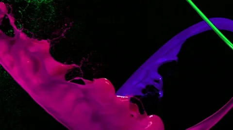 Paint splash, Slow Motion Stock Footage 12234267