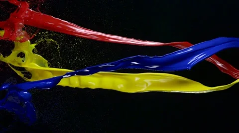 Paint splash, Slow Motion Stock Footage 12234380