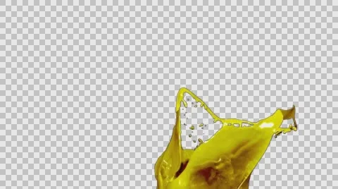 Paint Splash v4 Yellow Stock Footage 66558461