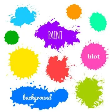 Paint splash. Vector set of brush strokes Stock Illustration