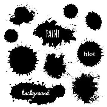 Paint splash. Vector set of brush strokes Stock Illustration
