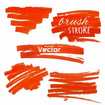 Paint splash. Vector set of brush strokes Stock Illustration