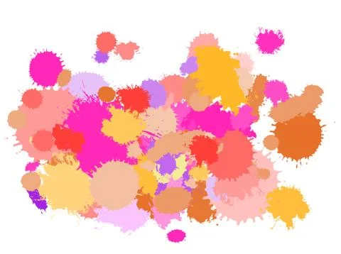 Paint splash. Warm gamma. Stock Illustration