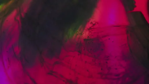 Paint splash water ink drop vivid color mist swirl Stock Footage 266962269