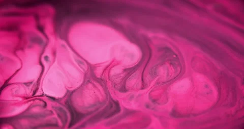 Paint splash wet marble pink black fluid spill mix Stock Footage 277178918