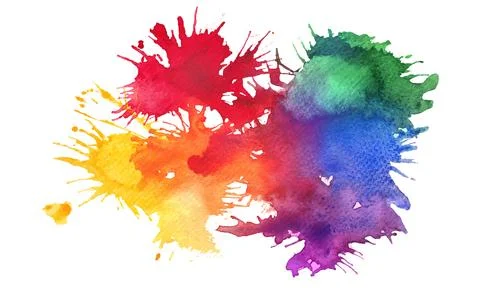 Paint splashes and splatters abstract colorful vector background. Multicolore Stock Illustration