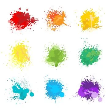 Paint splat colors Stock Illustration