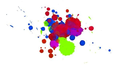 Paint splat pattern. Multi color abstract element for poster use. Illustrazione stock