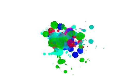 Paint splat pattern. Multi color abstract element for poster use. 스톡 일러스트