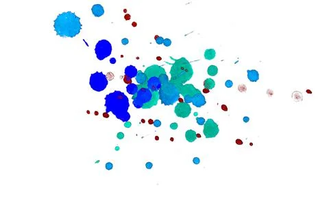 Paint splat pattern. Multi color abstract element for poster use. Illustrazione stock