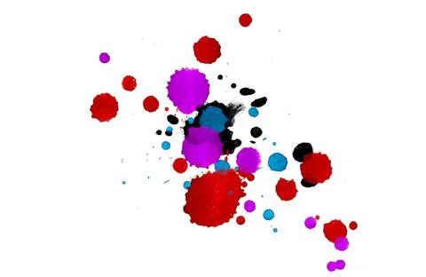Paint splat pattern. Multi color abstract element for poster use. Illustrazione stock