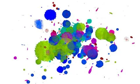 Paint splat pattern. Multi color abstract element for poster use. Illustrazione stock