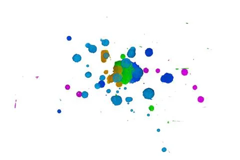 Paint splat pattern. Multi color abstract element for poster use. イラスト素材