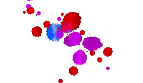 Paint splat pattern. Multi color abstract element for poster use. Stock Illustration