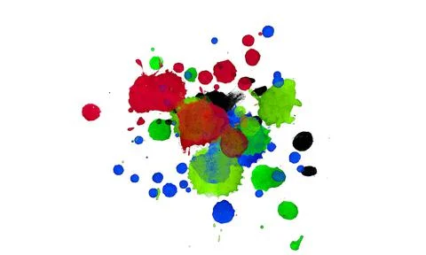 Paint splat pattern. Multi color abstract element for poster use. Illustrazione stock