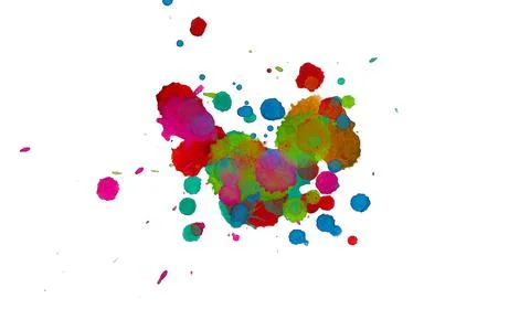 Paint splat pattern. Multi color abstract element for poster use. Illustrazione stock