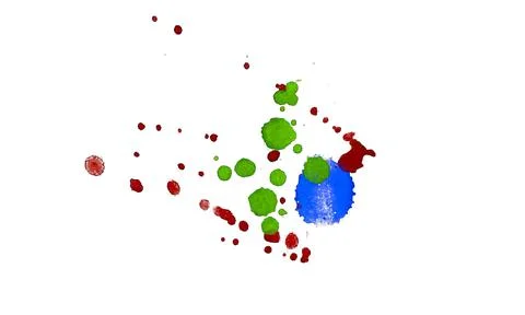 Paint splat pattern. Multi color abstract element for poster use. Illustrazione stock