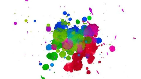 Paint splat pattern. Multi color abstract element for poster use. イラスト素材