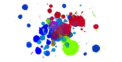 Paint splat pattern. Multi color abstract element for poster use. Stockillustratie