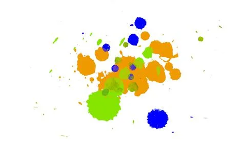 Paint splat pattern. Multi color abstract element for poster use. Illustrazione stock