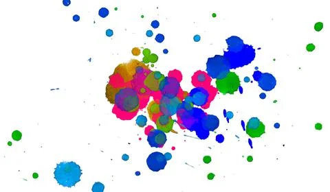 Paint splat pattern. Multi color abstract element for poster use. イラスト素材