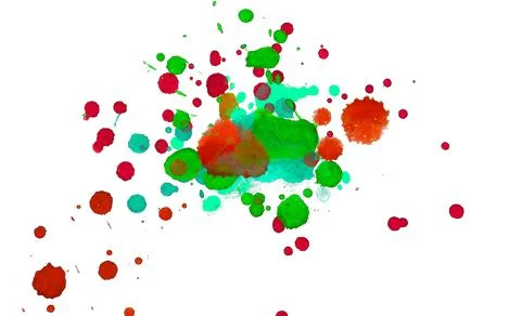 Paint splat pattern. Multi color abstract element for poster use. Illustrazione stock