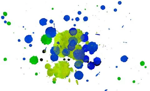 Paint splat pattern. Multi color abstract element for poster use. Illustrazione stock