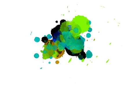 Paint splat pattern. Multi color abstract element for poster use. Illustrazione stock