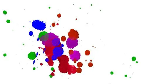 Paint splat pattern. Multi color abstract element for poster use. Stock Illustration