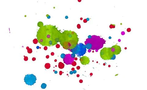 Paint splat pattern. Multi color abstract element for poster use. Stock Illustration