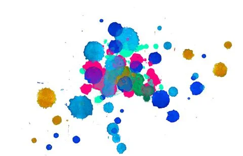 Paint splat pattern. Multi color abstract element for poster use. Illustrazione stock