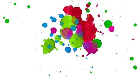 Paint splat pattern. Multi color abstract element for poster use. Illustrazione stock