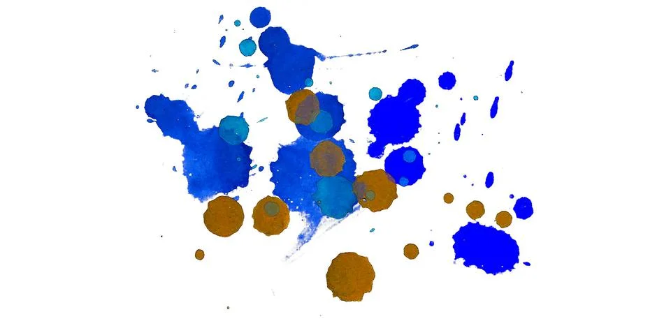 Paint splat pattern. Multi color abstract element for poster use. Illustrazione stock