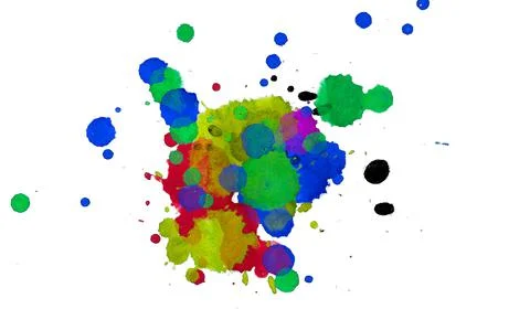 Paint splat pattern. Multi color abstract element for poster use. Stockillustratie