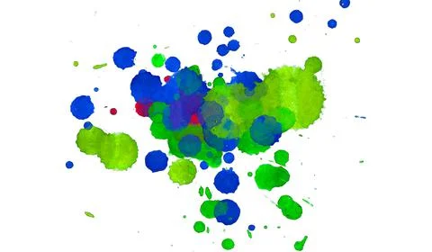 Paint splat pattern. Multi color abstract element for poster use. Illustrazione stock
