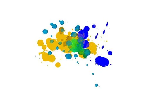 Paint splat pattern. Multi color abstract element for poster use. Stock Illustration