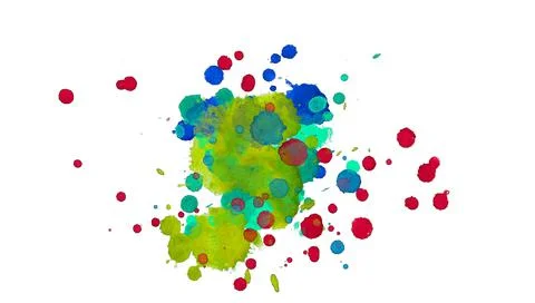 Paint splat pattern. Multi color abstract element for poster use. Illustrazione stock